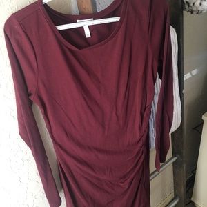 Maroon body-con dress